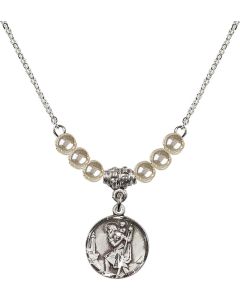 N21 Birthstone Necklace 0601C - St. Christopher