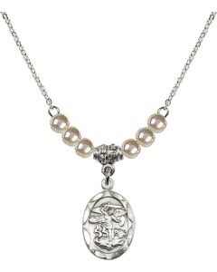 N21 Birthstone Necklace 0612R - St. Michael the Archangel