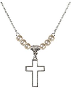 N21 Birthstone Necklace 1708 - Cross