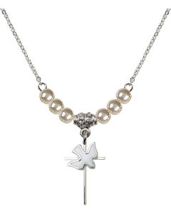 N21 Birthstone Necklace 1812W - Cross / Holy Spirit