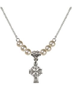 N21 Birthstone Necklace 4133 - Celtic Cross
