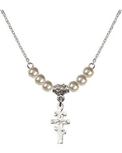N21 Birthstone Necklace 5654 - Greek Orthadox Cross