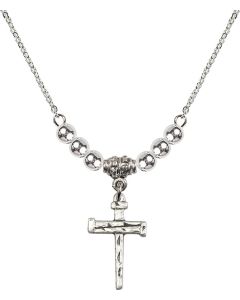 N22 Birthstone Necklace 0012 - Nail Cross