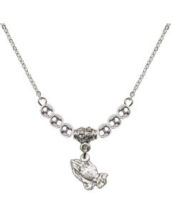 N22 Birthstone Necklace 0220 - Praying Hands