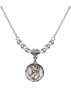 N22 Birthstone Necklace 0601C - St. Christopher