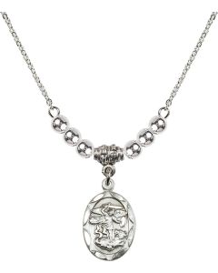 N22 Birthstone Necklace 0612R - St. Michael the Archangel