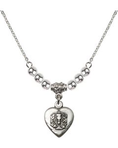 N22 Birthstone Necklace 0892 - Heart / Communion