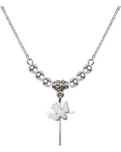 N22 Birthstone Necklace 1812W - Cross / Holy Spirit