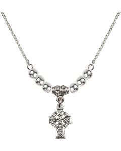 N22 Birthstone Necklace 4133 - Celtic Cross