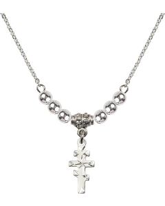 N22 Birthstone Necklace 5654 - Greek Orthadox Cross