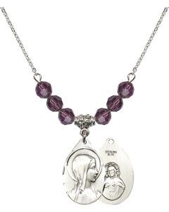 N30 Birthstone Necklace 0599 - Sorrowful Mother Available in 15 Colors