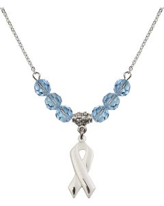 N30 Birthstone Necklace 5150 - Cancer Awareness Available in 15 Colors