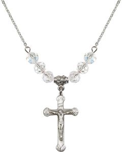 N30 Birthstone Necklace 0664 - Crucifix Available in 15 Colors