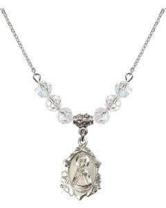 N30 Birthstone Necklace 0822I - Infant of Prague Available in 15 Colors