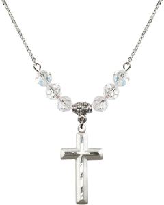N30 Birthstone Necklace 6000 - Cross Available in 15 Colors