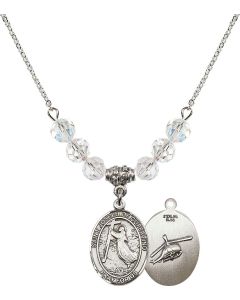 N30 Birthstone Necklace 8057--12 - St. Joseph of Cupertino/Helecopter Available in 15 Colors