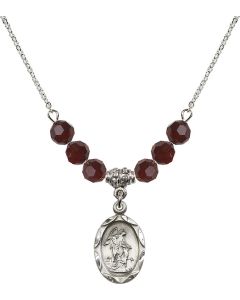 N30 Birthstone Necklace 0612E - Guardian Angel Available in 15 Colors