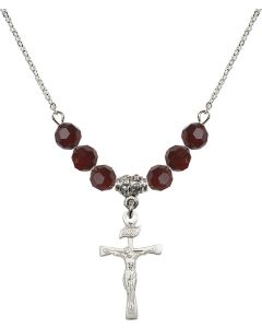N30 Birthstone Necklace 2137 - Maltese Crucifix Available in 15 Colors