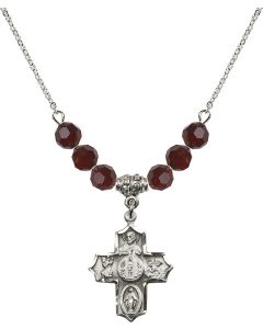 N30 Birthstone Necklace 4256 - 4-Way Available in 15 Colors