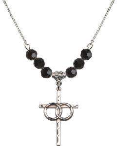 N30 Birthstone Necklace 0671 - Wedding Rings Cross Available in 15 Colors