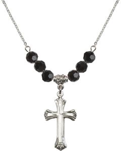 N30 Birthstone Necklace 6013 - Cross Available in 15 Colors