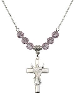 N30 Birthstone Necklace 6026 - Cross Available in 15 Colors
