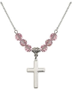 N30 Birthstone Necklace 2195 - Cross Available in 15 Colors