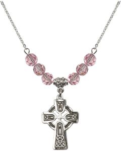 N30 Birthstone Necklace 5689 - Celtic Cross Available in 15 Colors