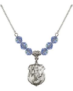 N30 Birthstone Necklace 5692 - St. Michael the Archangel Available in 15 Colors