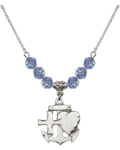 N30 Birthstone Necklace 6045 - Faith, Hope & Charity Available in 15 Colors