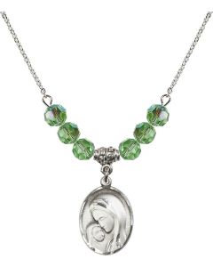 N30 Birthstone Necklace 0447 - Madonna & Child Available in 15 Colors