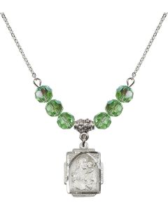 N30 Birthstone Necklace 0804K - St. Joseph Available in 15 Colors