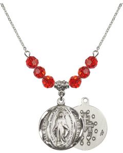 N30 Birthstone Necklace 0017M - Miraculous Available in 15 Colors