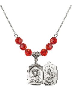 N30 Birthstone Necklace 0804S - Scapular Available in 15 Colors
