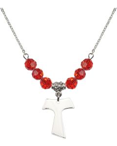 N30 Birthstone Necklace 3948 - Tau Cross Available in 15 Colors