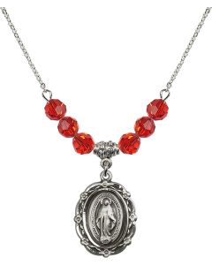 N30 Birthstone Necklace 4146M - Miraculous Available in 15 Colors