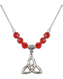 N30 Birthstone Necklace 5101 - Trinity Irish Knot Available in 15 Colors