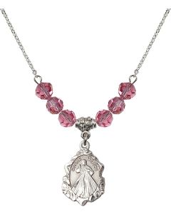 N30 Birthstone Necklace 0822DM - Divine Mercy Available in 15 Colors