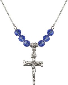 N30 Birthstone Necklace 0073 - Nail Crucifix Available in 15 Colors