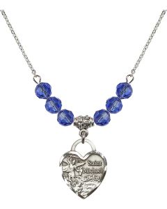 N30 Birthstone Necklace 3203 - St. Michael the Archangel Available in 15 Colors