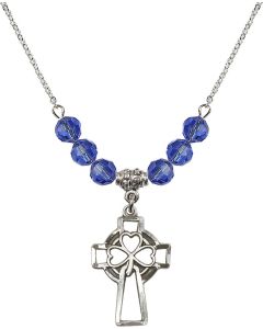 N30 Birthstone Necklace 5999 - Shamrock Cross Available in 15 Colors