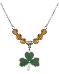 N30 Birthstone Necklace 5248 - Shamrock Available in 15 Colors