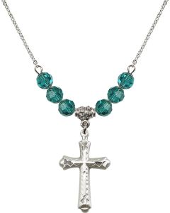 N30 Birthstone Necklace 6007 - Cross Available in 15 Colors
