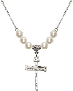 N31 Birthstone Necklace 0013 - Nail Cross