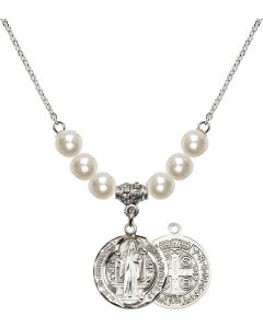 N31 Birthstone Necklace 0026B - St. Benedict