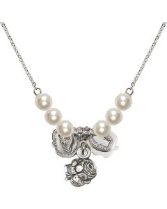 N31 Birthstone Necklace 0202 - Rosebud
