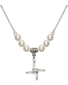 N31 Birthstone Necklace 0290 - St. Brigid Cross