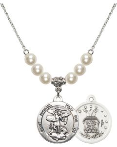 N31 Birthstone Necklace 0342--1 - St. Michael / Air Force