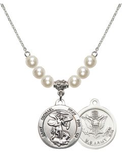 N31 Birthstone Necklace 0342--2 - St. Michael / Army