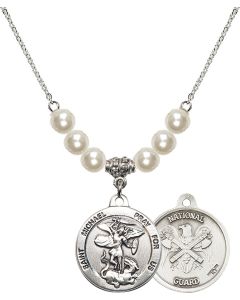 N31 Birthstone Necklace 0342--5 - St. Michael / Nat'l Guard